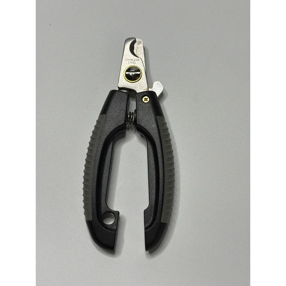 Stainless Steel Pet Nail Clippers Black Gray Ergonomic Dog Cat Grooming‎ Trimmer